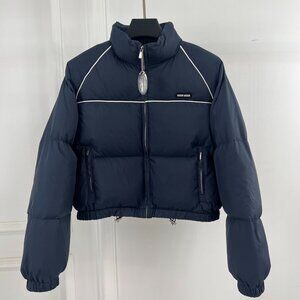 Miu Miu Women's Down Jacket Navy